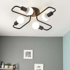 Taklampa Mattrum Svart Industriell Retro Inredning 